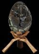 Huge, Septarian Dragon Egg Geode - Crystal Filled #63135-1